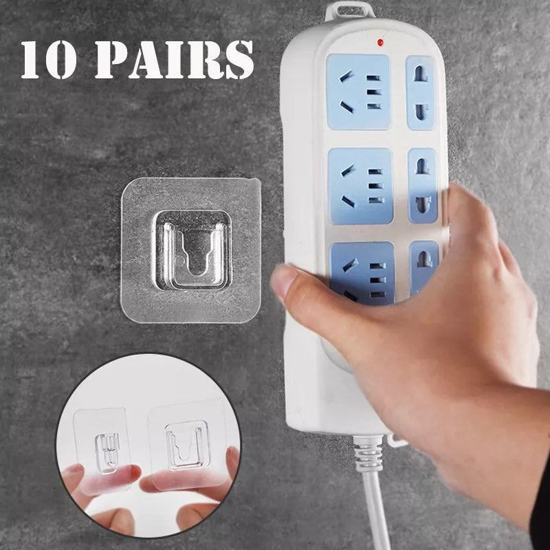 Double Sided Adhesive Wall Hooks (10 pcs pack)