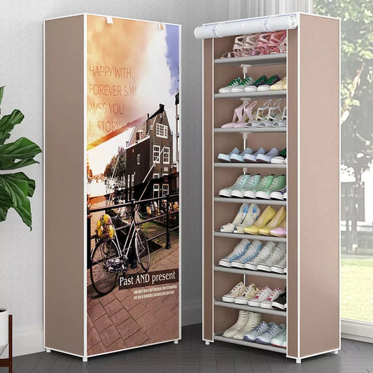 9 Layer Printed Shoe Rack