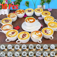 Coffee Art Stencils (16pcs)