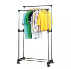 Double-Pole Clothes Rack