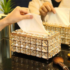 Creative crystal tissue box