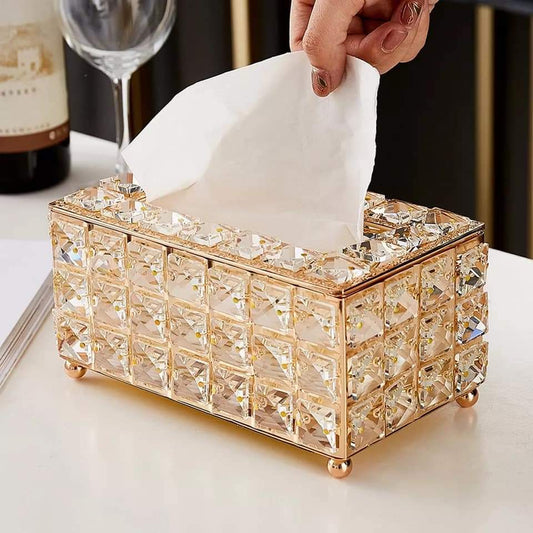 Creative crystal tissue box