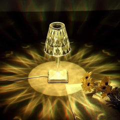 Crystal diamond touch lamp