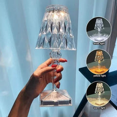 Crystal diamond touch lamp