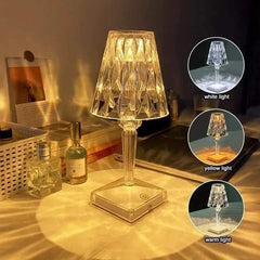 Crystal diamond touch lamp