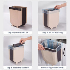 Foldable Cabinet Hanging Trashbin