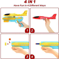 4 in 1 Flying Airplane Launcher Toy