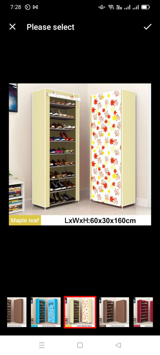 9 Layer Printed Shoe Rack